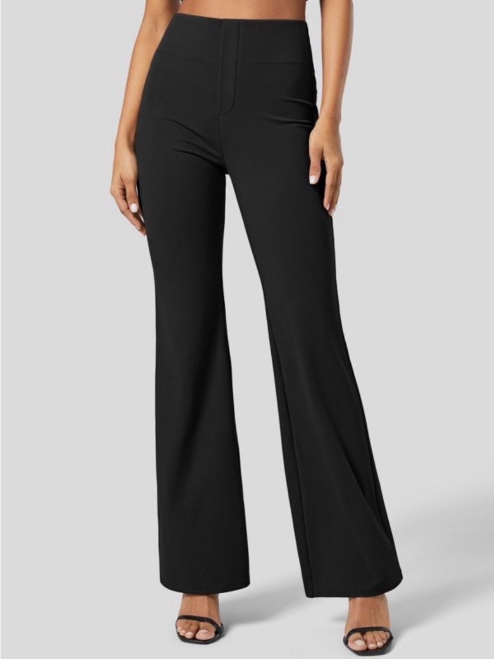 Halara Flex™ High Waisted Back Side Pocket Slight Flare Work Pants medium tall